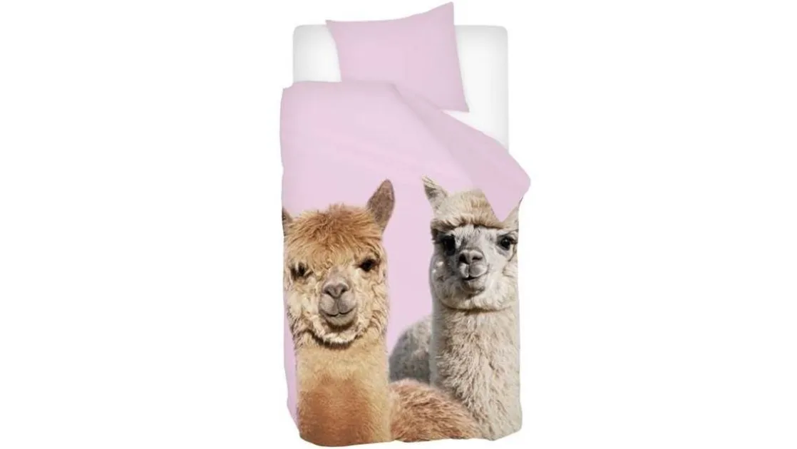 Alpacas flanel dekbedovertrek