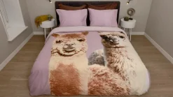 Alpacas flanel dekbedovertrek