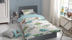 Dino flanel dekbedovertrek
