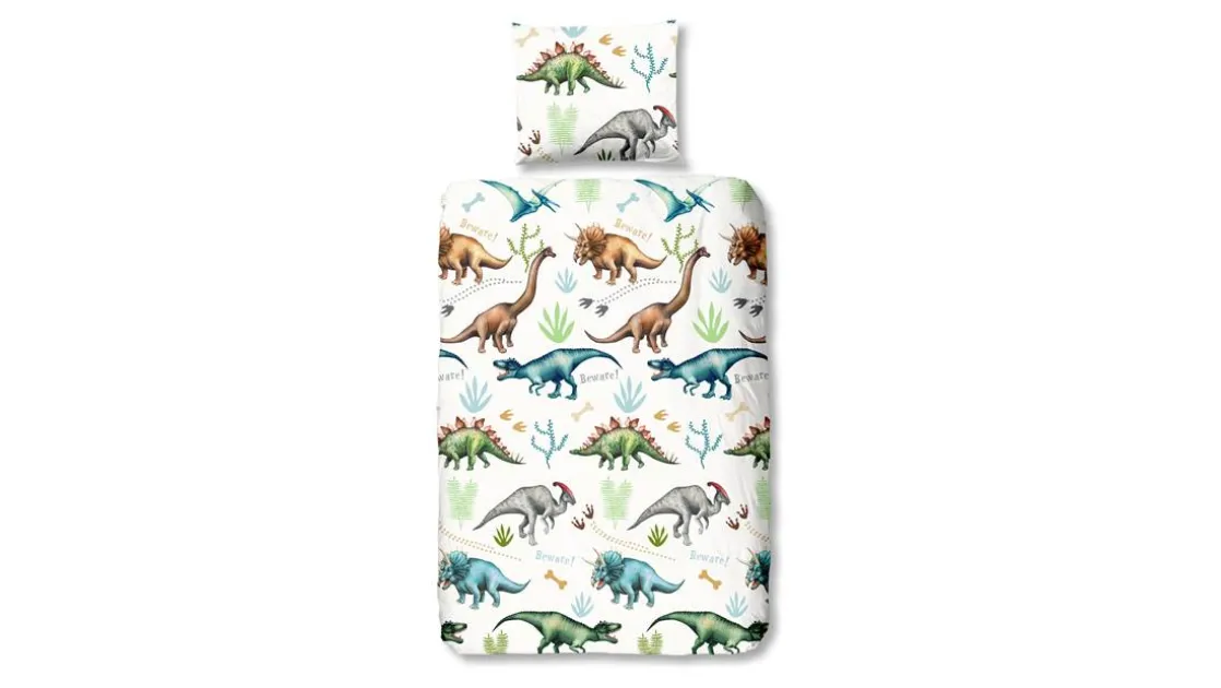 Dino flanel dekbedovertrek
