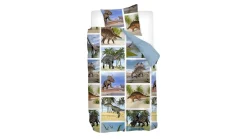 Dinosaur flanel dekbedovertrek