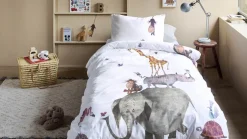Fiep Amsterdam Dieren Stapelen flanel dekbedovertrek