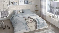 Husky flanel dekbedovertrek