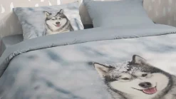 Husky flanel dekbedovertrek