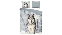 Husky flanel dekbedovertrek