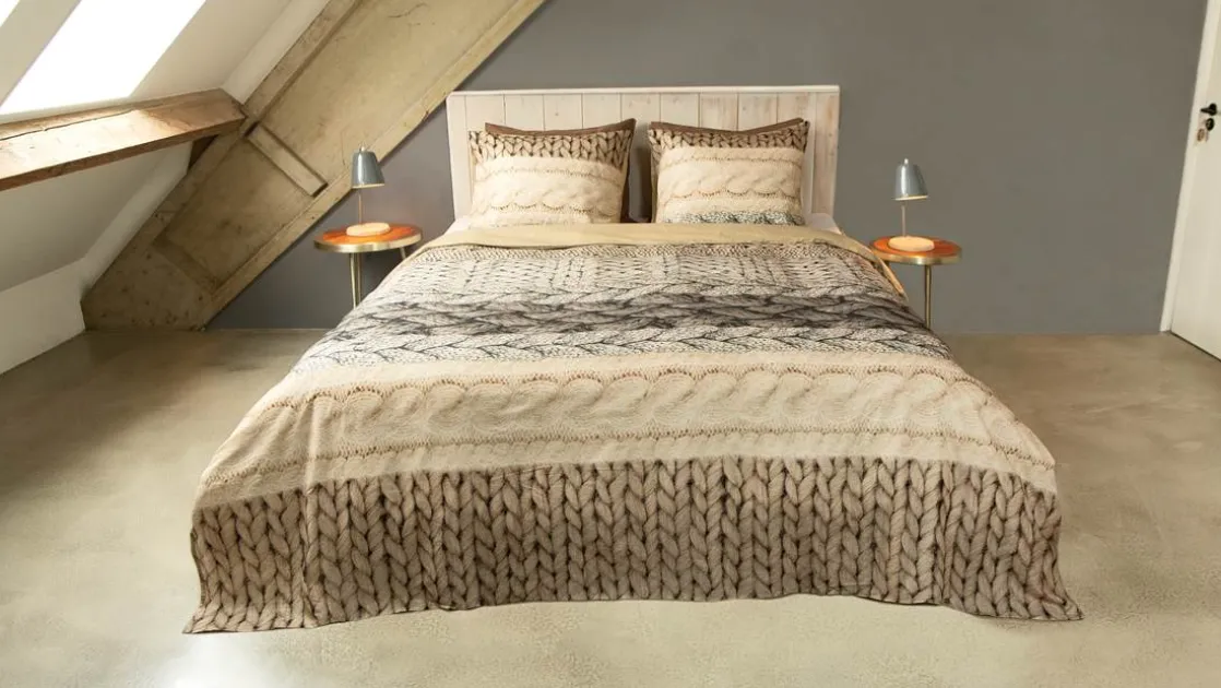 Knitted Wool flanel dekbedovertrek