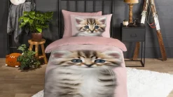 Meow flanel dekbedovertrek