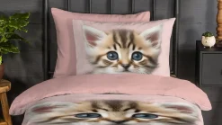 Meow flanel dekbedovertrek
