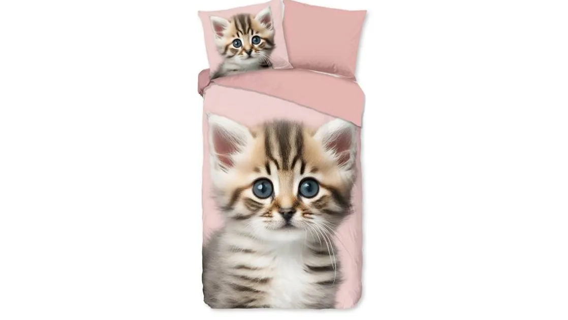 Meow flanel dekbedovertrek