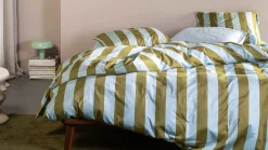 Minte Stripe dekbedovertrek