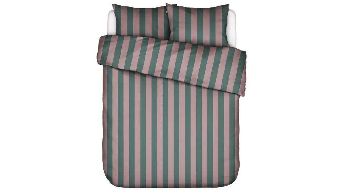 Minte Stripe dekbedovertrek