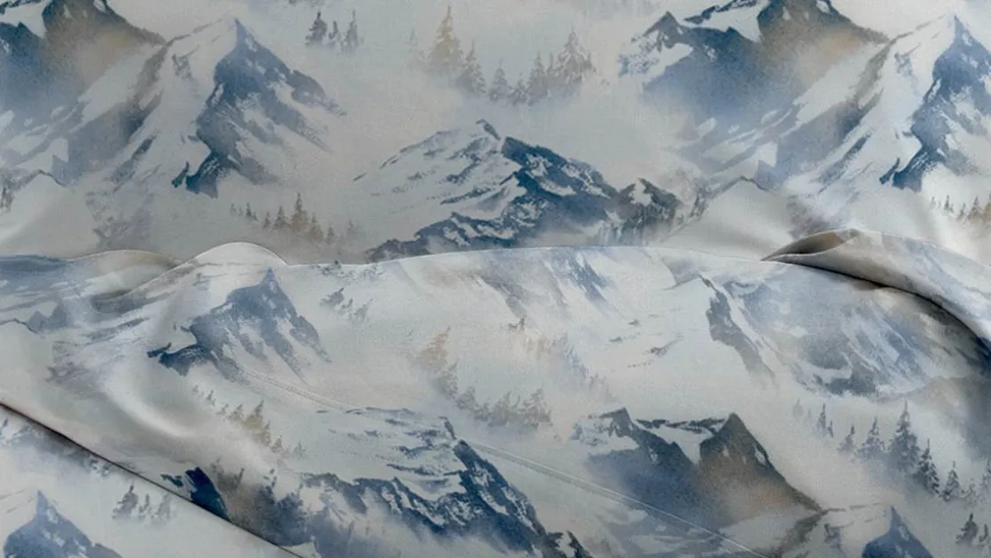 Peak Mountains flanel dekbedovertrek