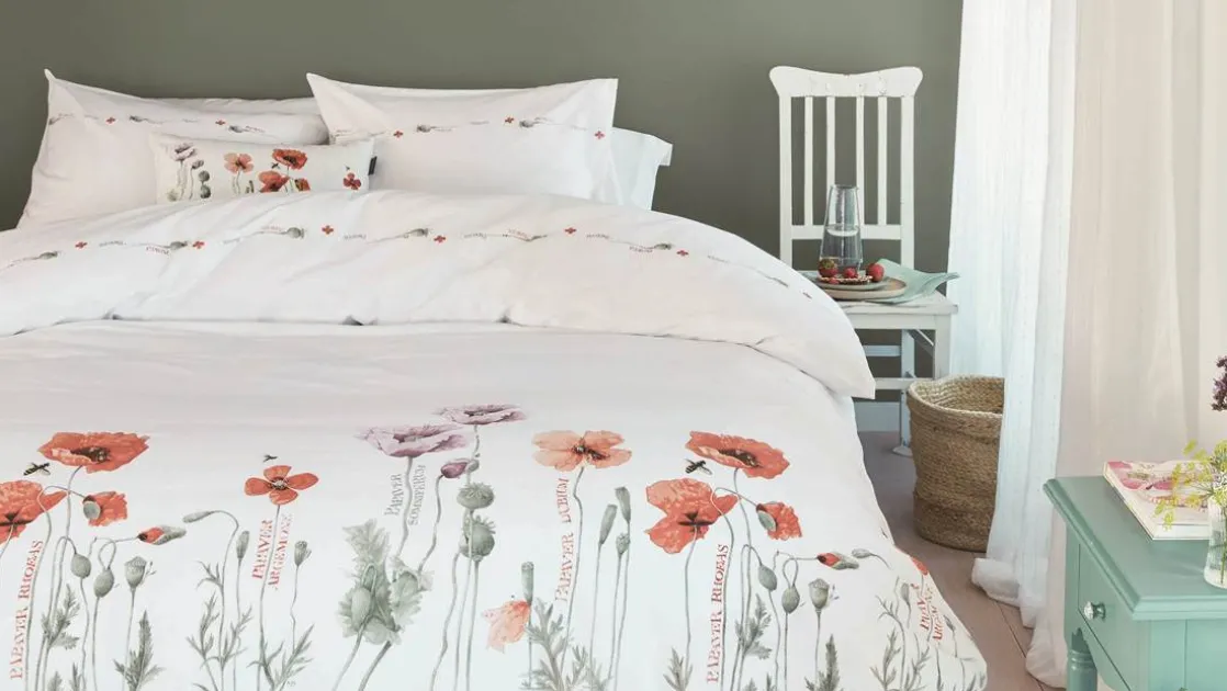 Poppies flanel dekbedovertrek