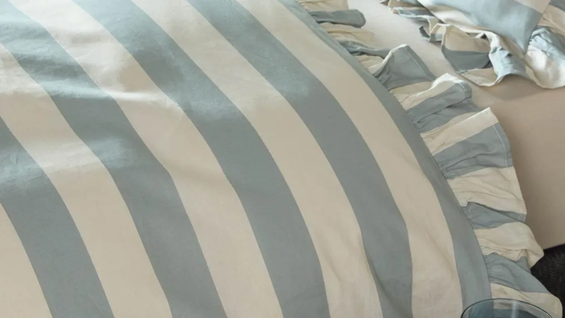 Striped Ruffle dekbedovertrek