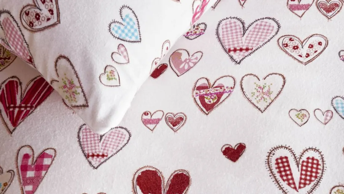 Sweethearts flanel dekbedovertrek