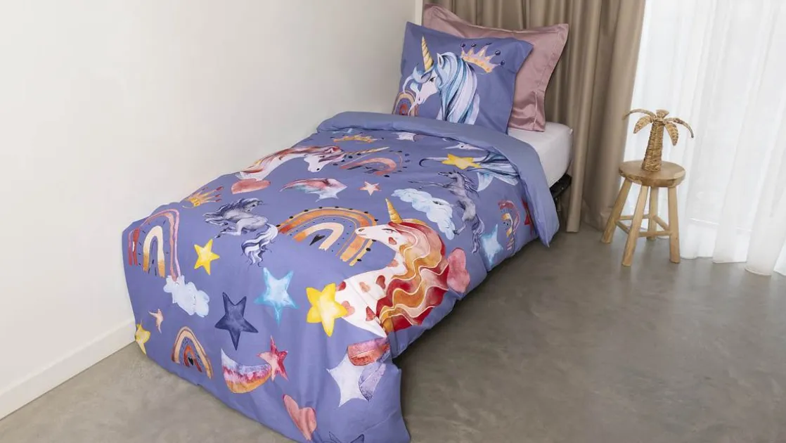 Unicorn Land flanel dekbedovertrek