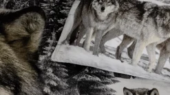 Wolf flanel dekbedovertrek