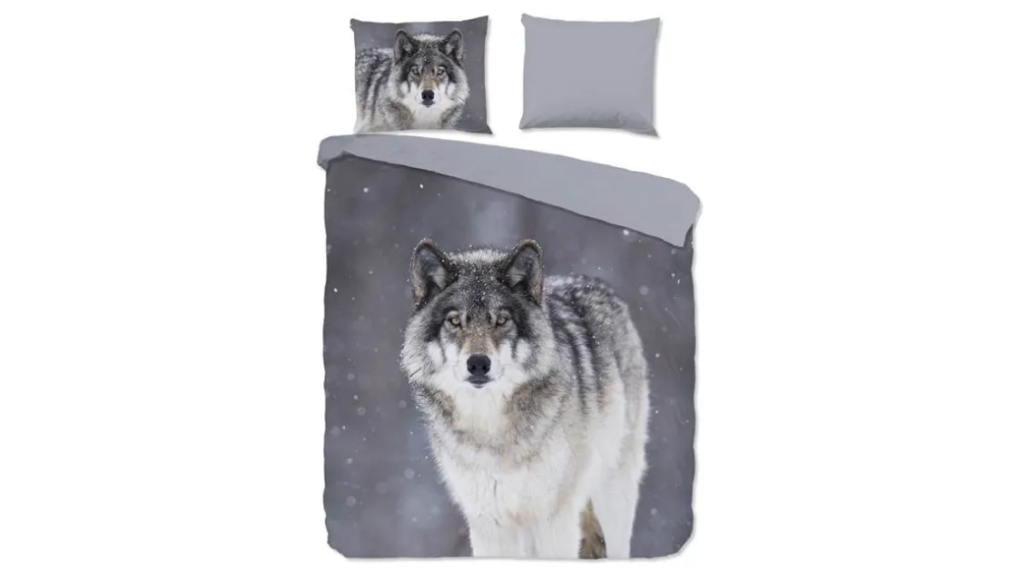 Wolfie flanel dekbedovertrek